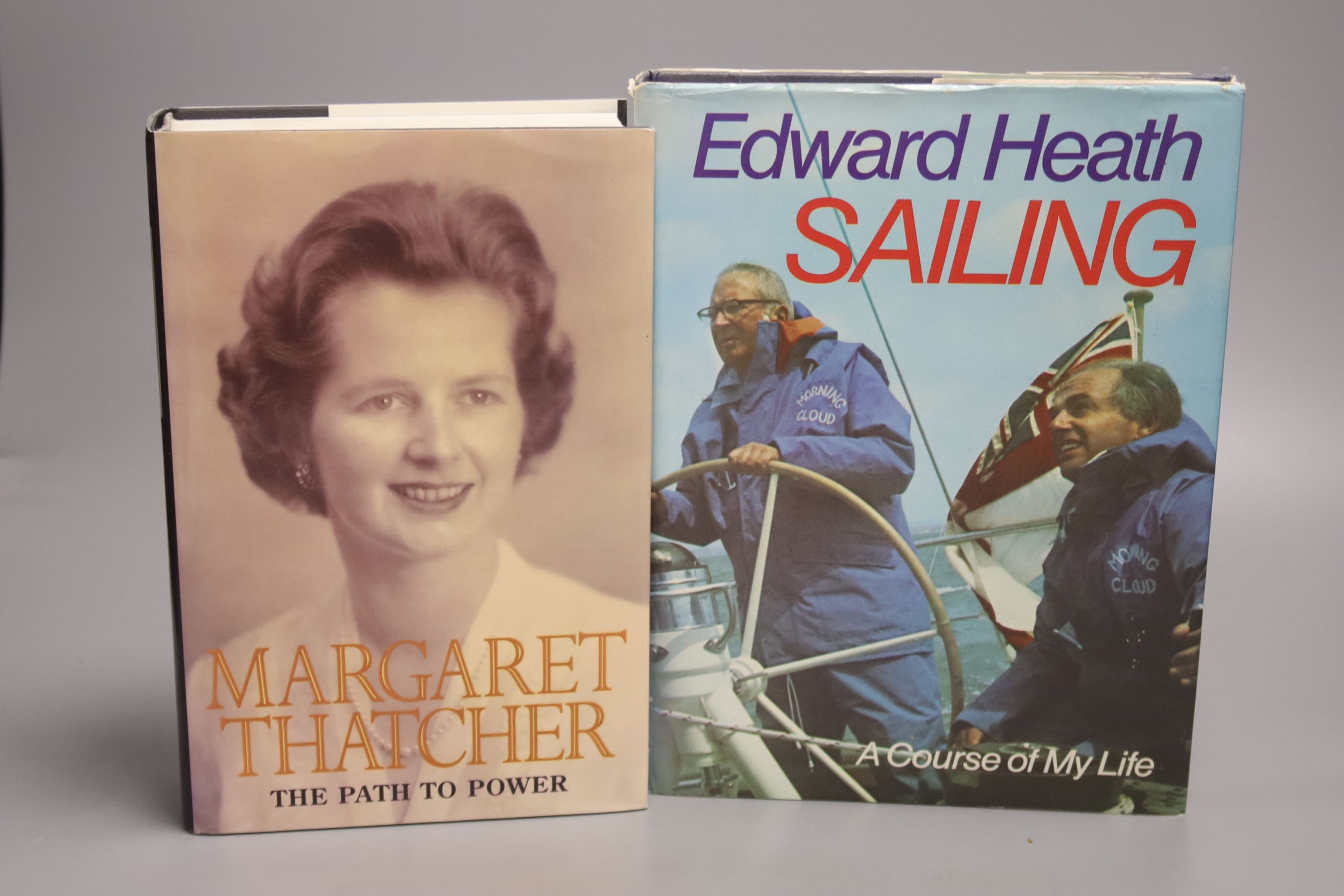 Thatcher, Margaret – The Path To Power, 8vo, signed, hardback, (dj present) Harper Collins, 1995., Heath, Edward – Sailing, A Course Of My Life, first edition, second re-print, December 1975, signed, (dj present, minor c